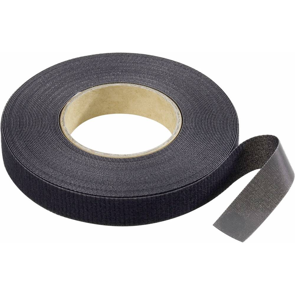Binder Band Klittenband Klittenband (l x b) 10000 mm x 16 mm Zwart
