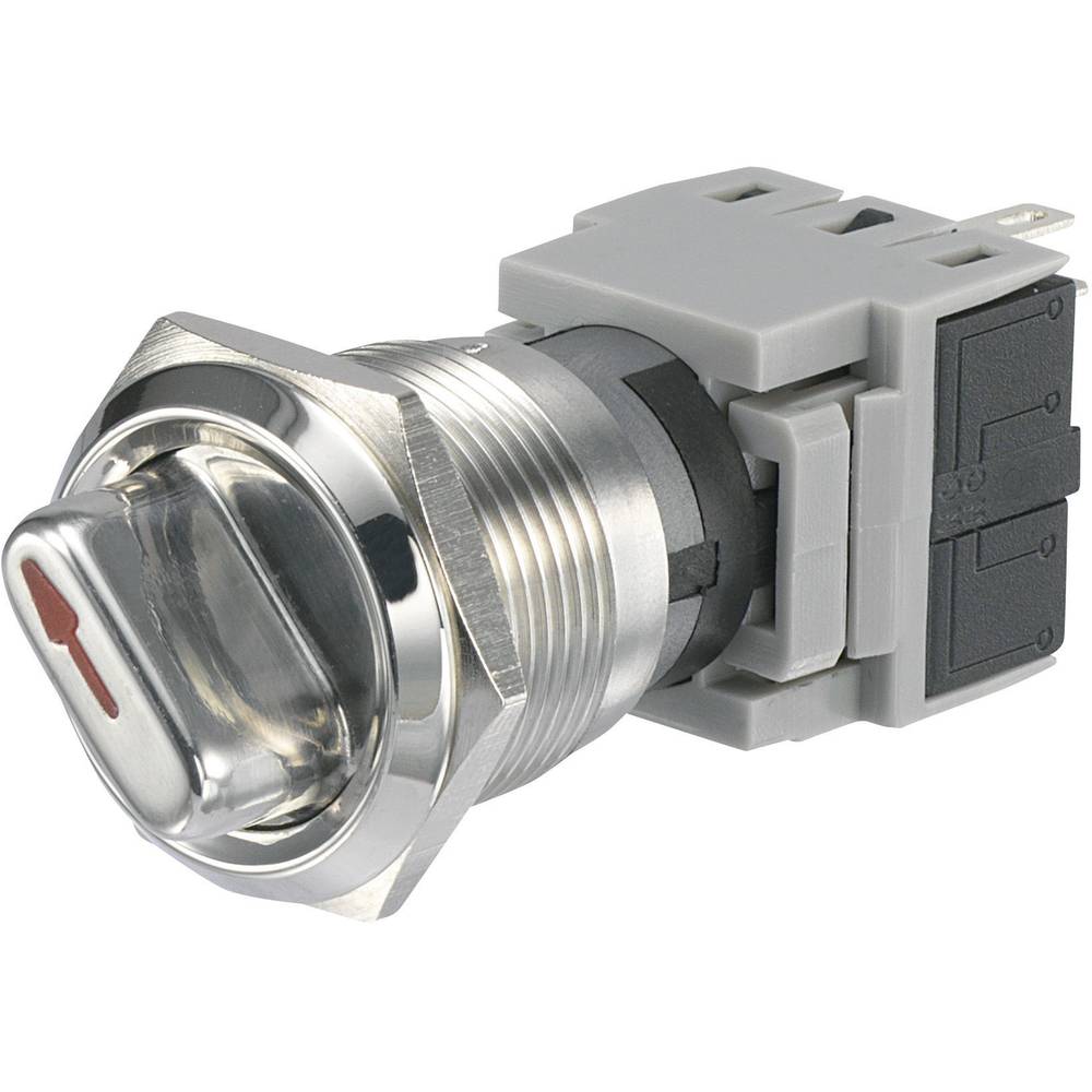 TRU COMPONENTS LAS1-BGQ-11X/21 Vandalismebestendige draaischakelaar 250 V/AC 5 A Schakelposities 2 1 x 90 ° IP40 1 stuk(s)