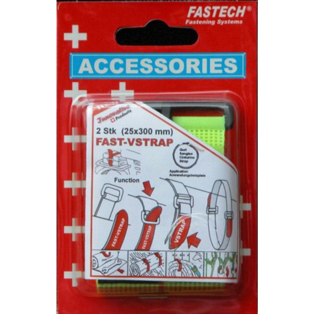 FASTECH 688-777 Klittenband Met riem Haak- en lusdeel (l x b) 300 mm x 25 mm Geel 2 stuk(s)