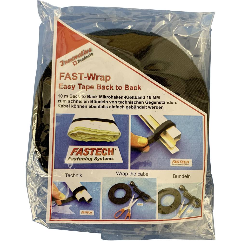 FASTECH 702-330-Bag Klittenband Voor planten en tuin Haak- en lusdeel (l x b) 10000 mm x 16 mm Zwart 10 m