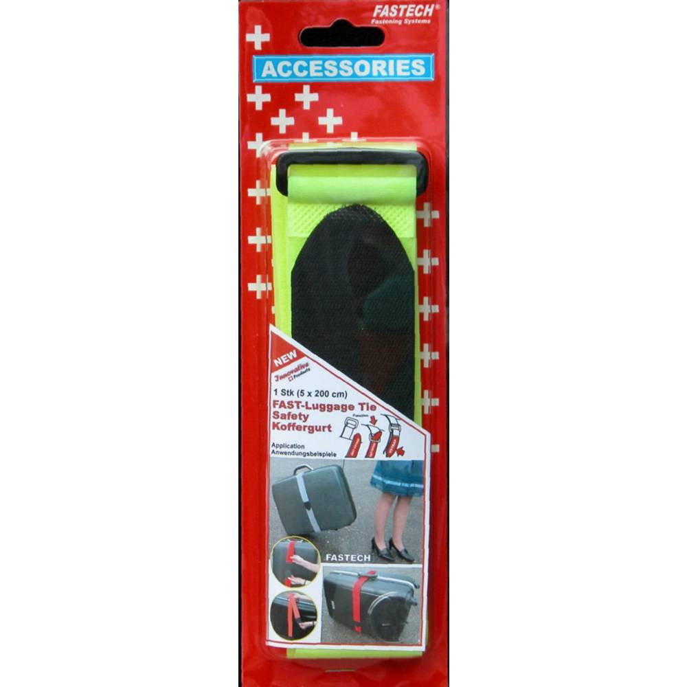 FASTECH 922-0309 Klittenband kofferband Met riem Haak- en lusdeel (l x b) 2000 mm x 50 mm Geel 1 stuk(s)