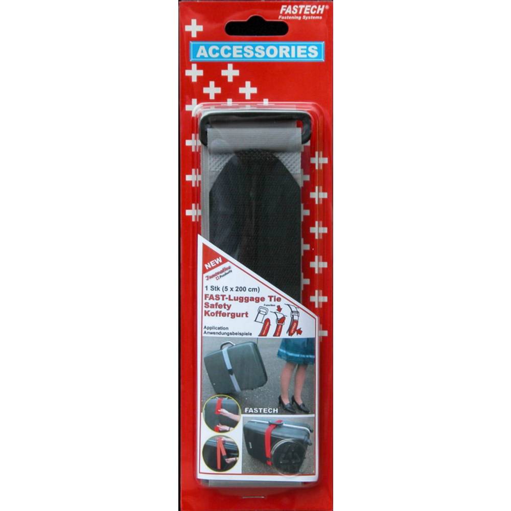 FASTECH 922-0822 Klittenband kofferband Met riem Haak- en lusdeel (l x b) 2000 mm x 50 mm Grijs 1 stuk(s)