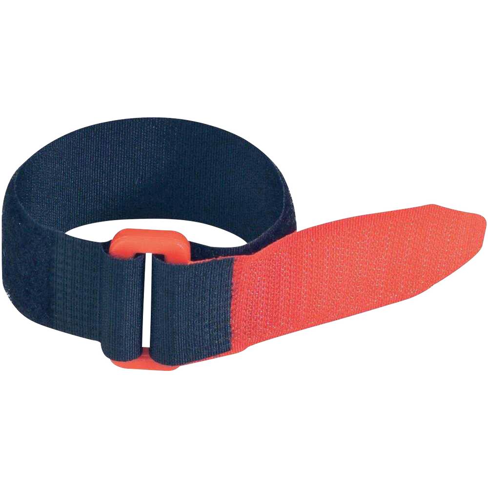FASTECH F101-25-195-5 Klittenband Met riem Haak- en lusdeel (l x b) 195 mm x 25 mm Zwart, Rood 5 stuk(s)