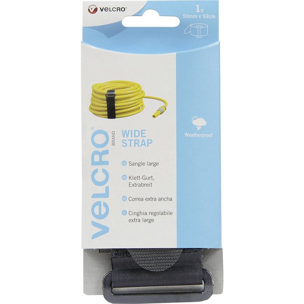 VELCRO VEL-EC60329 Klittenband Met riem Haak- en lusdeel (l x b) 920 mm x 50 mm Zwart 1 stuk(s)