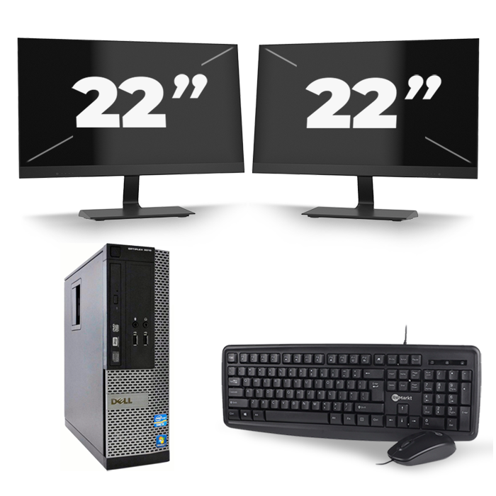 Dell Optiplex 9010 SFF - Intel Core i3-3e Generatie - 8GB RAM - 128GB SSD - Windows 10 + 2x 22 inch Monitor