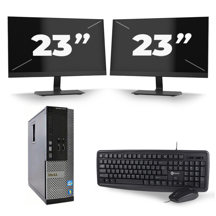 Dell Optiplex 9010 SFF - Intel Core i7-3e Generatie - 16GB RAM - 512GB SSD - Windows 10 + 2x 23 inch Monitor