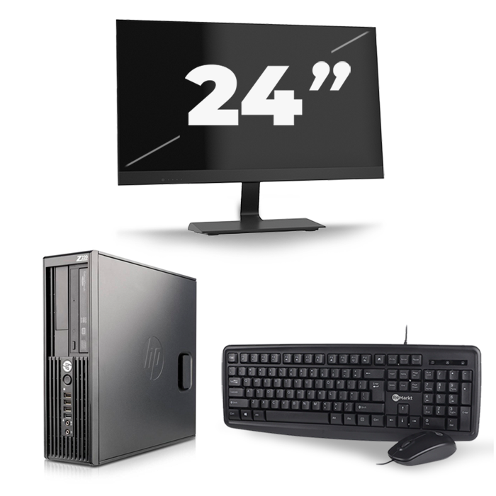 HP Z220 Workstation SFF - Intel Core i3-2e Generatie - 8GB RAM - 128GB SSD - Windows 10 + 1x 24 inch Monitor