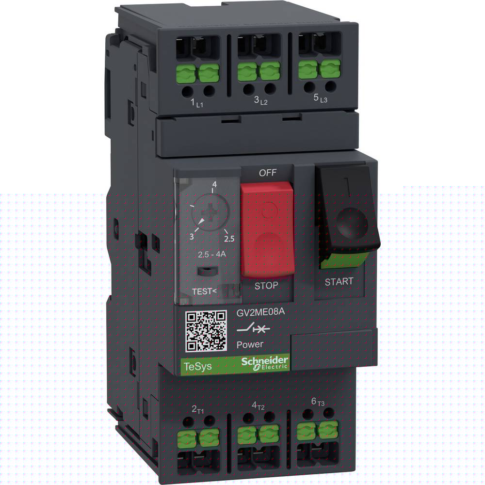 Schneider Electric GV2ME08A Motorbeveiligingsrelais 1 stuk(s) Instelbereik (stroomsterkte): 2.5 - 4 A