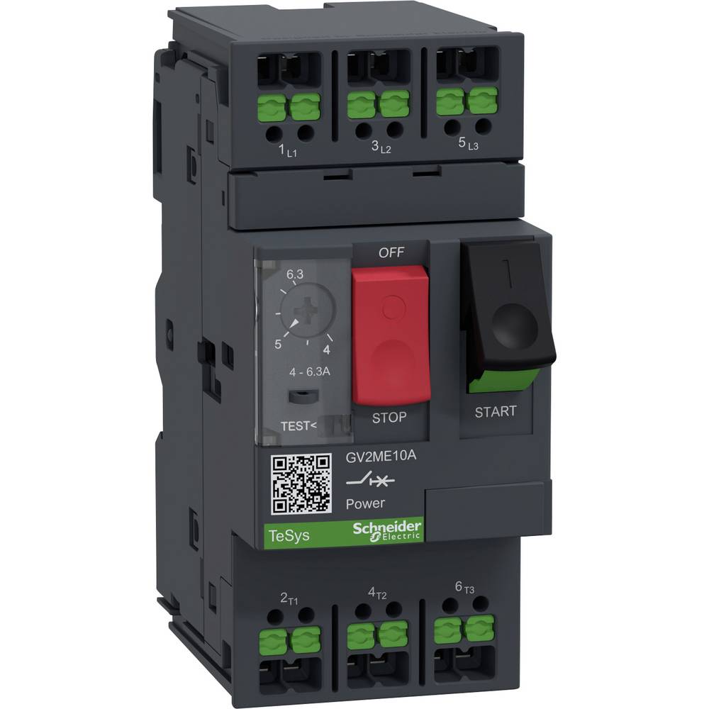 Schneider Electric GV2ME10A Motorbeveiligingsrelais 1 stuk(s) Instelbereik (stroomsterkte): 4.6 - 6.3 A