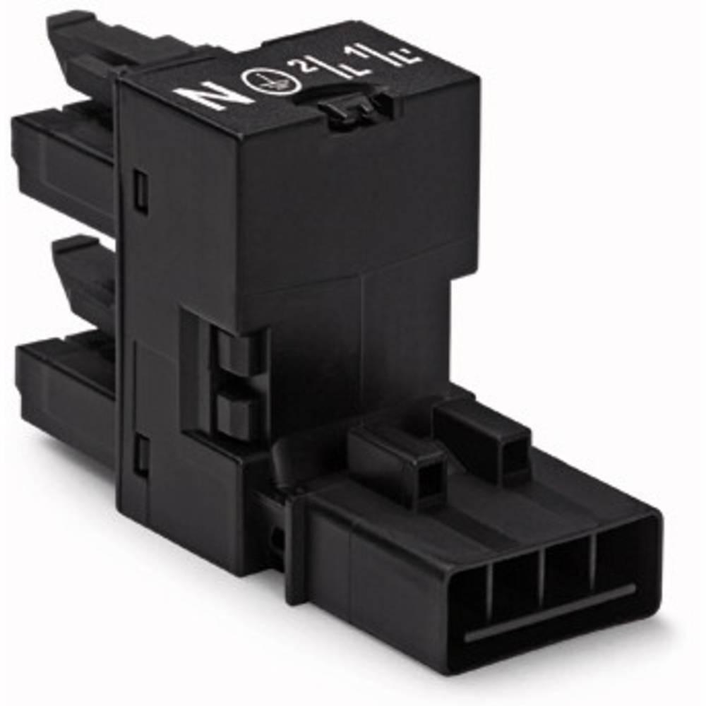 WAGO GmbH & Co. KG Net-H-splitter [Netstekker - Netbus, Netbus] Totaal aantal polen: 4 Zwart 50 stuk(s)