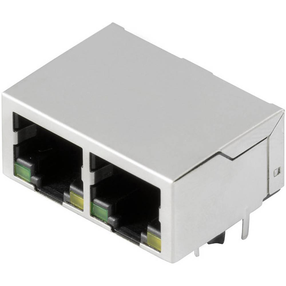 Weidmüller RJ45M R12D 3.2N4G/Y RL 2551900000 Bus, inbouw horizontaal Aantal polen (sensoren) 8 Zilver, Zwart 200 stuk(s)