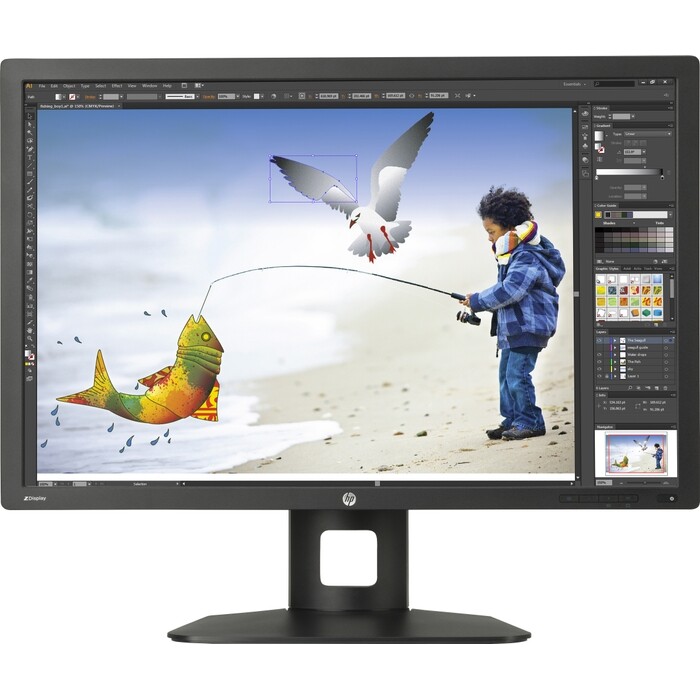 HP Z Display Z30i - 30 inch - 2560x1600 - DP - DVI - HDMI - VGA - Zwart - Zonder voet