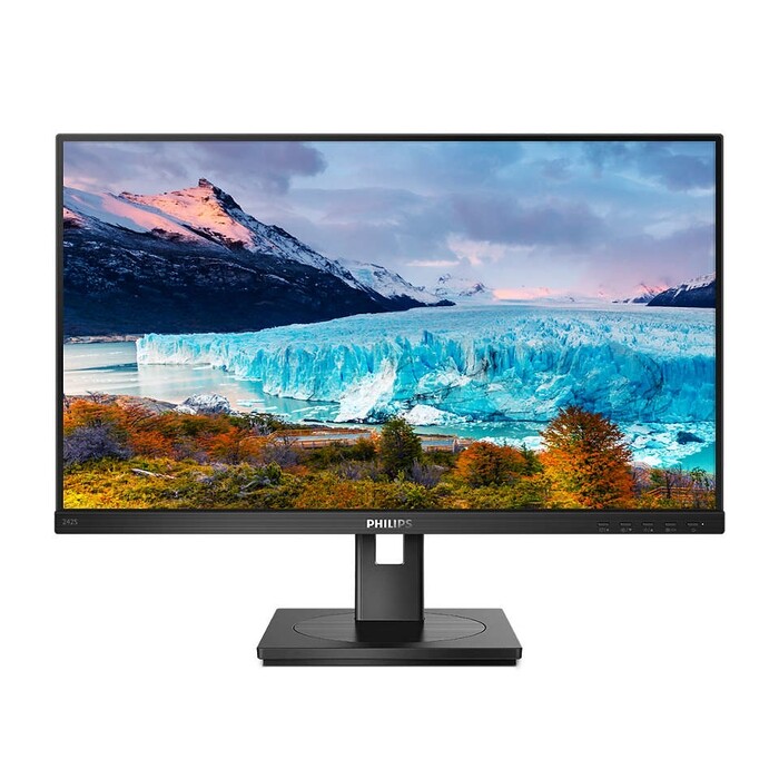 Philips 242S1AE - 24 inch - 1920x1080 - DP - DVI - HDMI - VGA - Zwart