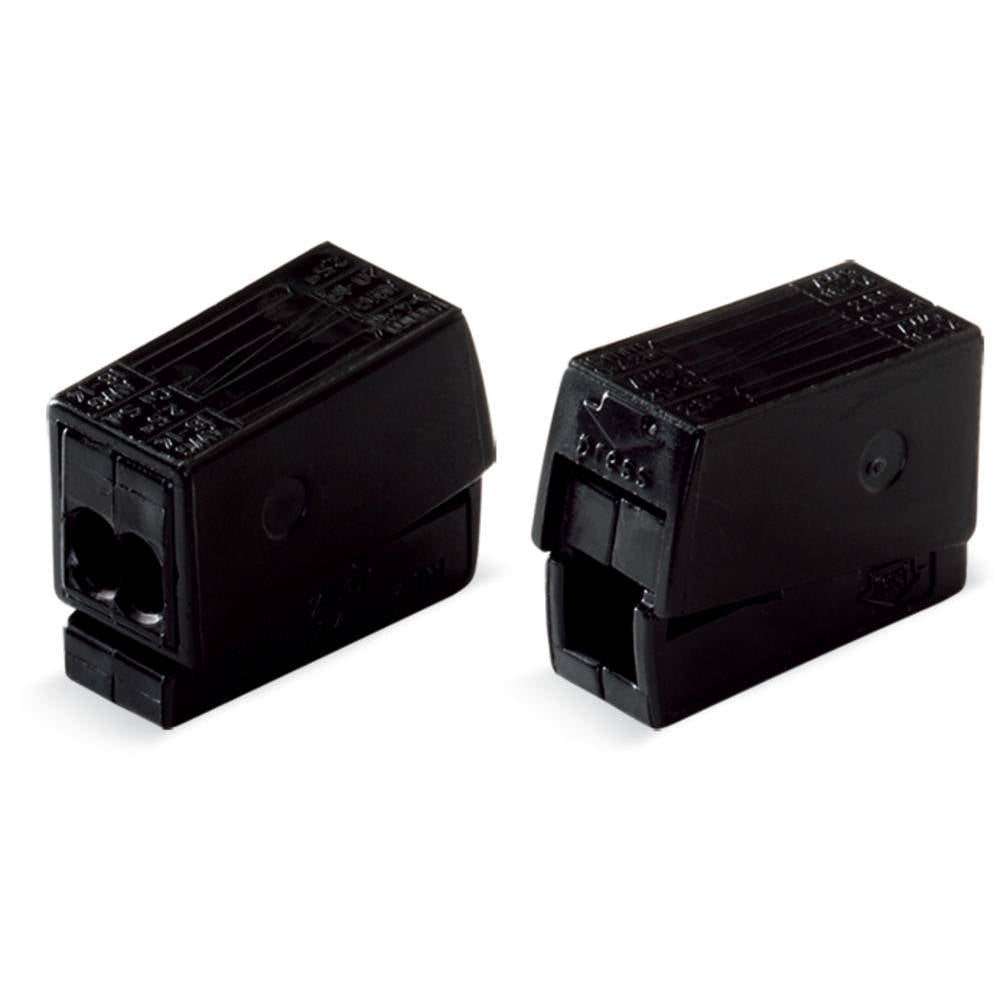 WAGO 224-114 224-114 Lampklem Flexibel: 0.5-2.5 mm² Massief: 0.5-2.5 mm² Aantal polen: 2 100 stuk(s) Zwart