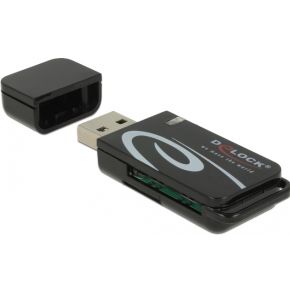DeLock 91602 Mini USB 2.0-kaartlezer met SD- en Micro SD-sleuf