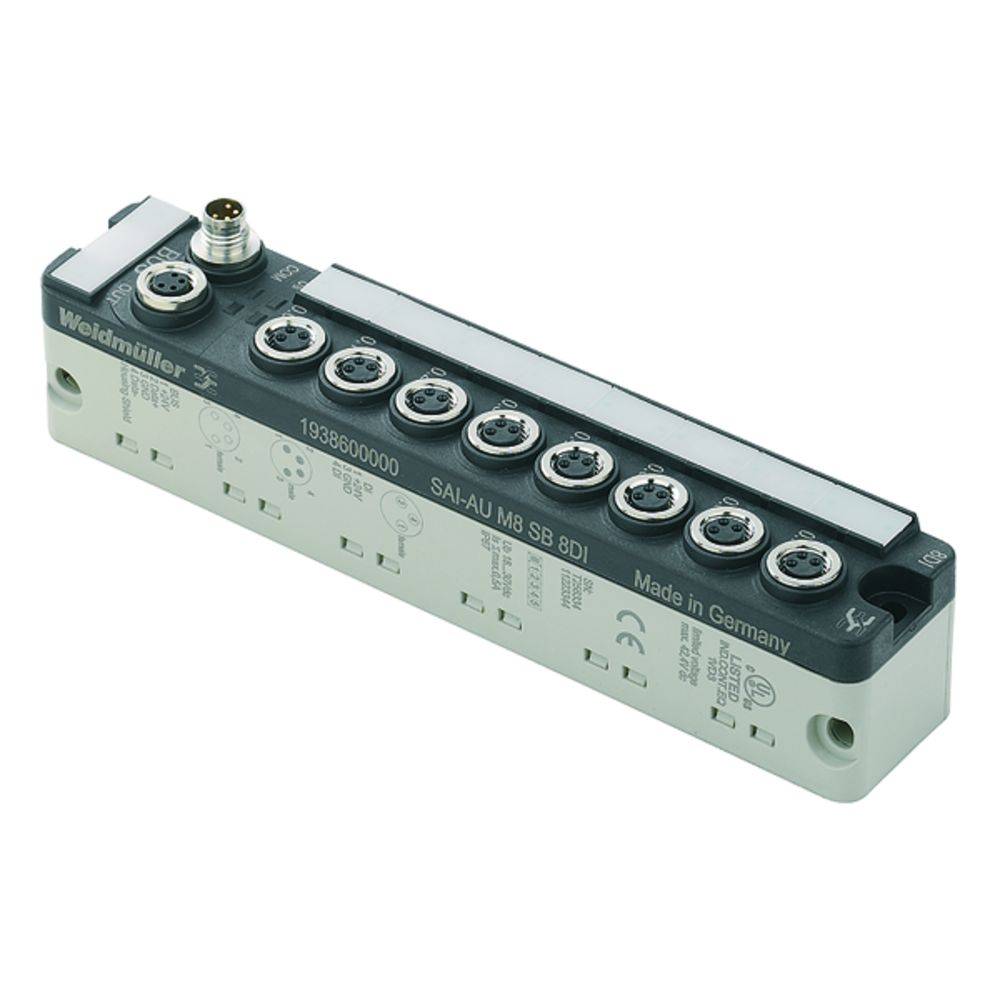 Weidmüller SAI-AU M8 SB 8DI 1938600000 Actieve sensor/actorbox M8-verdeler met metalen schroefdraad 1 stuk(s)