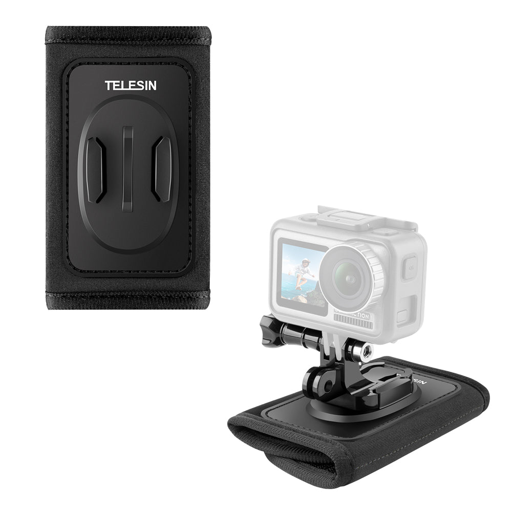 Telesin 360° draaibare backpack strap mount voor action cam