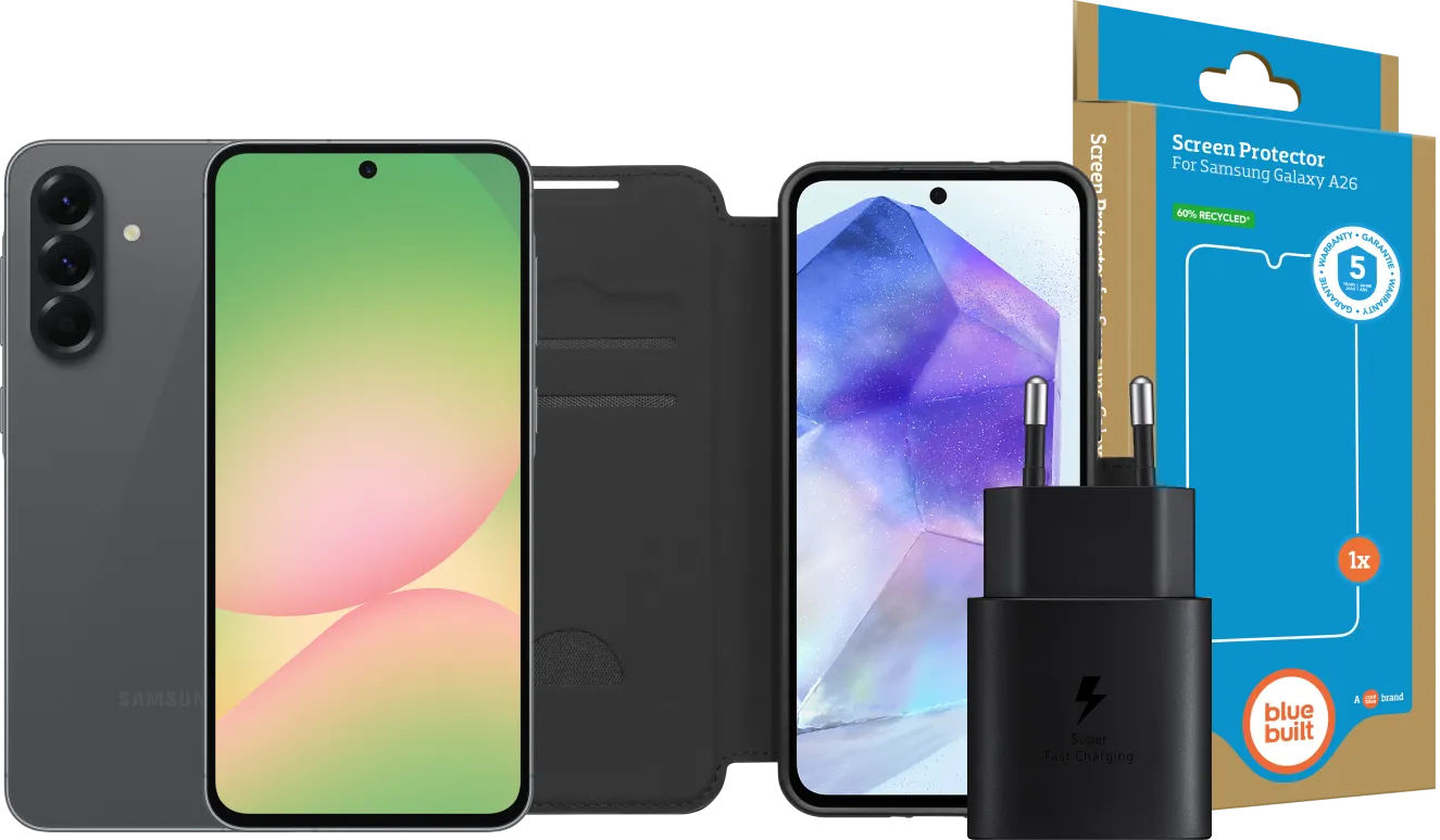 Samsung Galaxy A56 128GB Zwart 5G Enterprise Edition + Compleet Accessoirepakket