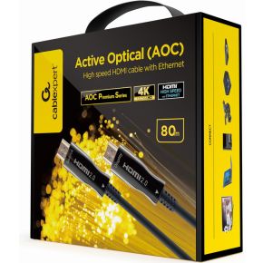 Gembird Active Optical High speed HDMI kabel met Ethernet ''AOC Premium series'', 80 m