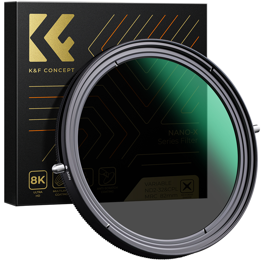 K&F Concept CPL + Variabel ND Filter ND2-ND32 Nano X - 77mm