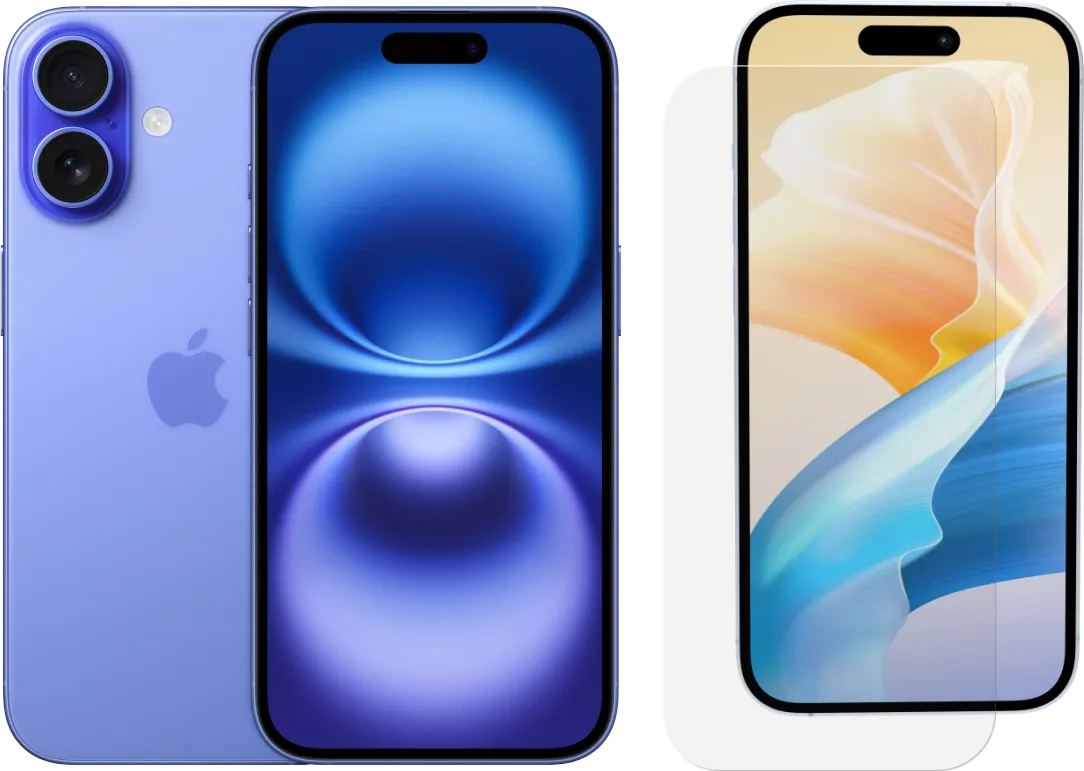 Apple iPhone 16 512GB Blauw + BlueBuilt Screenprotector Glas