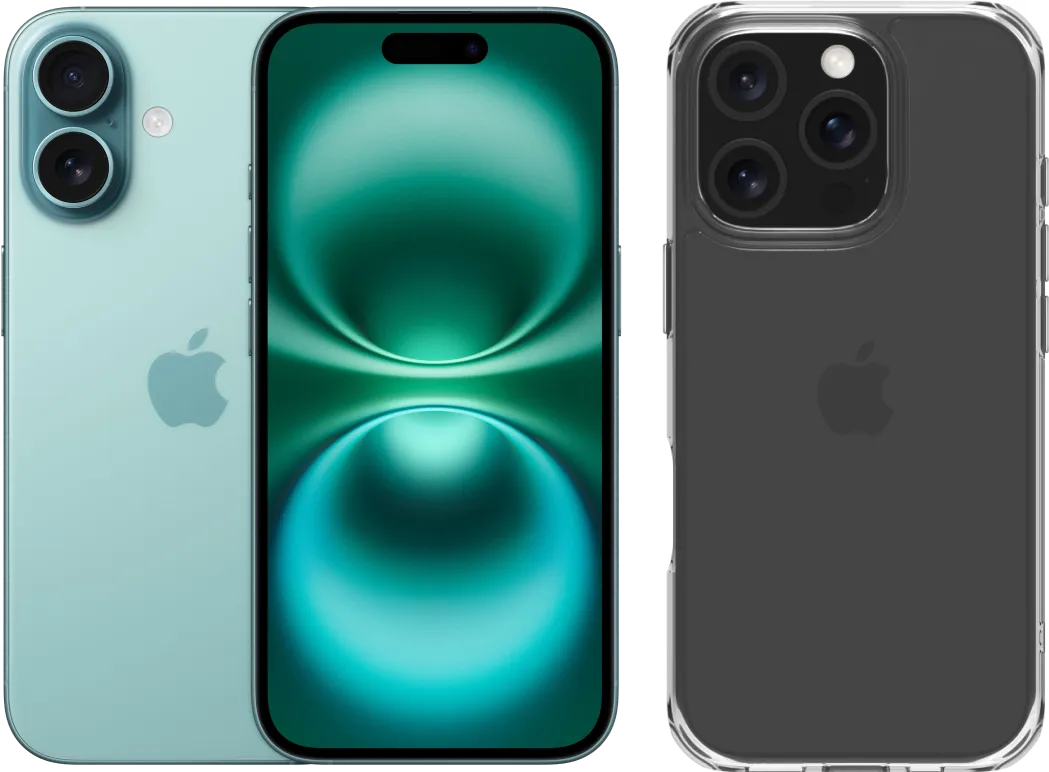 Apple iPhone 16 512GB Groen + BlueBuilt Protective Back Cover Transparant