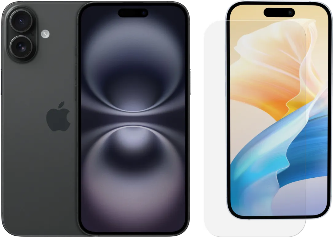 Apple iPhone 16 512GB Zwart + BlueBuilt Screenprotector Glas