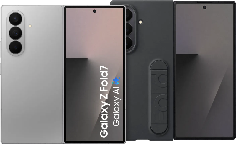 Samsung Galaxy Z Fold 7 256GB Zilver 5G +  Siliconen Back Cover Zwart