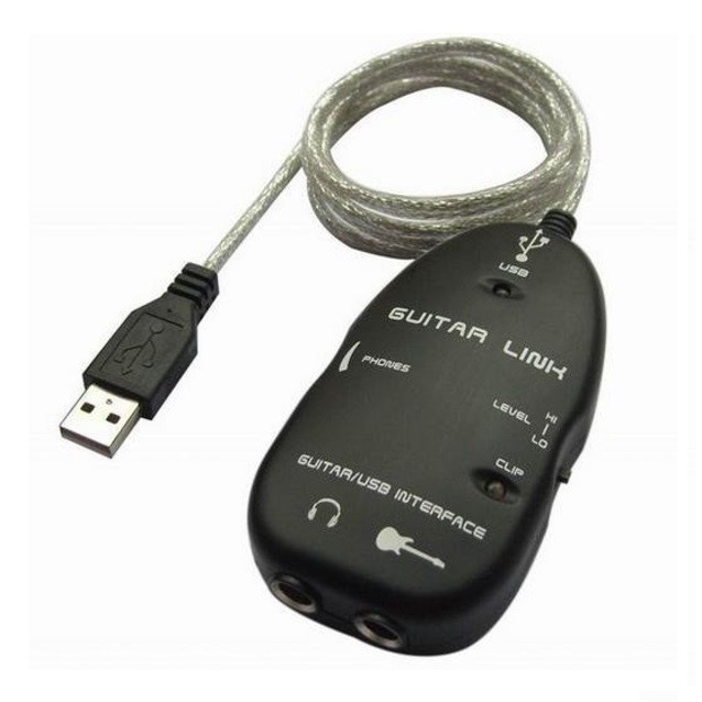 Dolphix USB2.0 - 6,35mm Jack gitaar / microfoon Audio Grabber - 1 meter