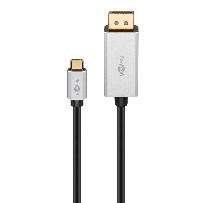 Goobay USB-C naar DisplayPort 8K 60Hz kabel | aluminium | 3 meter