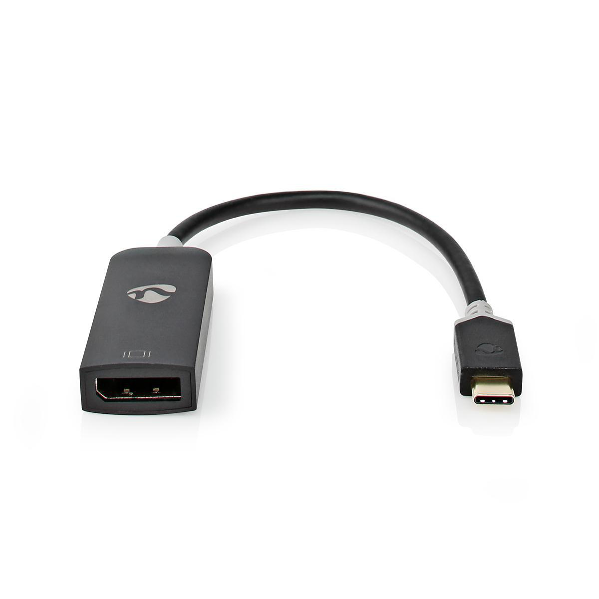 Nedis USB-C naar DisplayPort adapter met DP Alt Mode (8K 30 Hz) / zwart - 0,15 meter