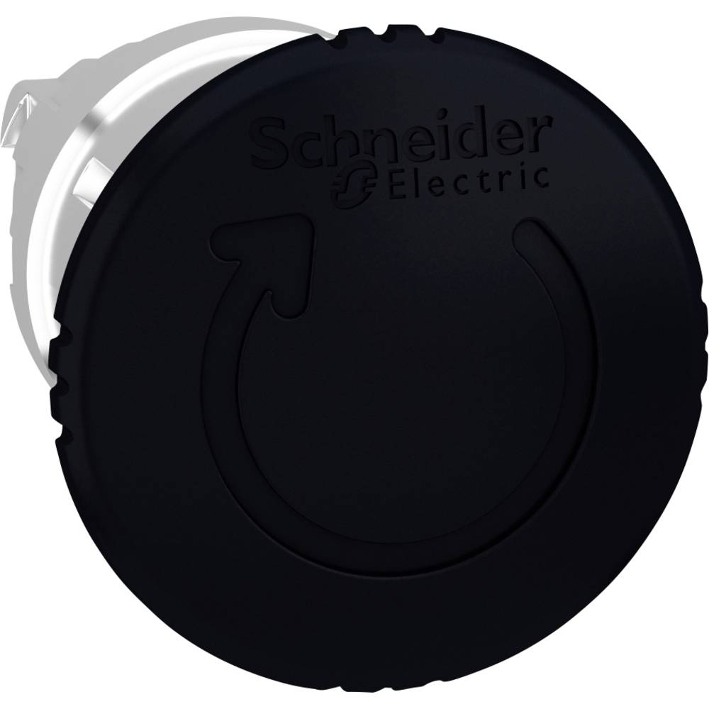 Schneider Electric ZB4BS52 Frontelement voor druktoets Terugstelbaar, Vergrendelbaar (Ø) 22 mm Zonder markering Chroom, Zwart 1 stuk(s)