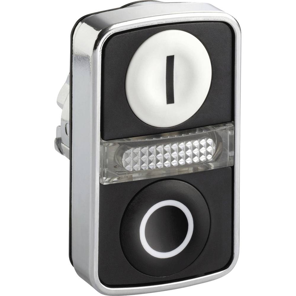 Schneider Electric ZB4BW7A1721 Frontelement voor lichtdruktoets Terugstelbaar (Ø) 22 mm 0/I Chroom 1 stuk(s)