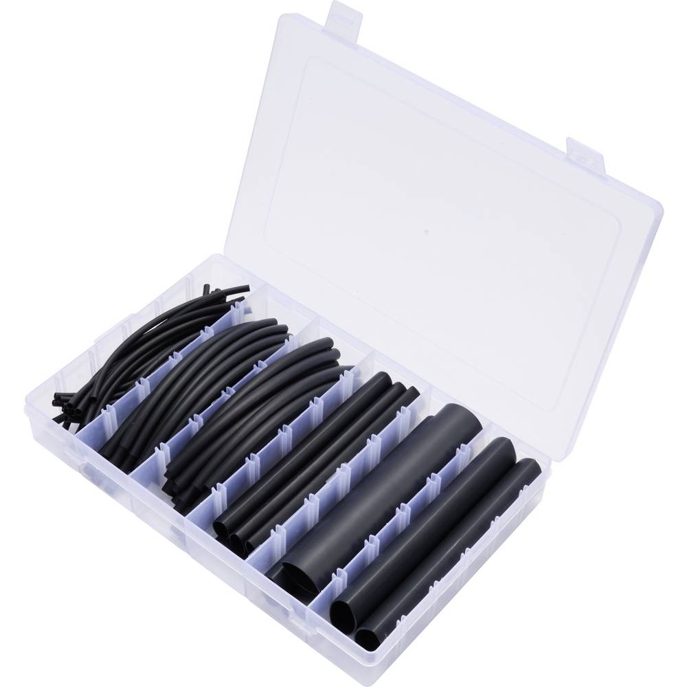 TRU COMPONENTS TC-13388816 Krimpkous assortiment Zwart Krimpverhouding:3:1 70 stuk(s)