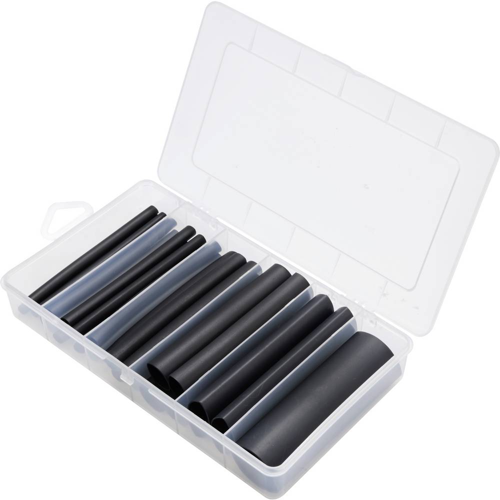 TRU COMPONENTS TC-13388840 Krimpkous assortiment Zwart Krimpverhouding:3:1 25 stuk(s)