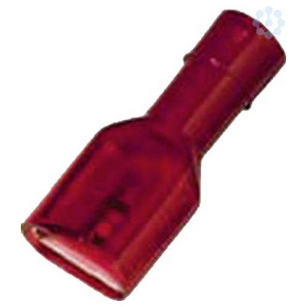 Intercable IC Voll.geïs. vlaksteekhuls 0,5-1mm2 6,3x0,8 rood Messing