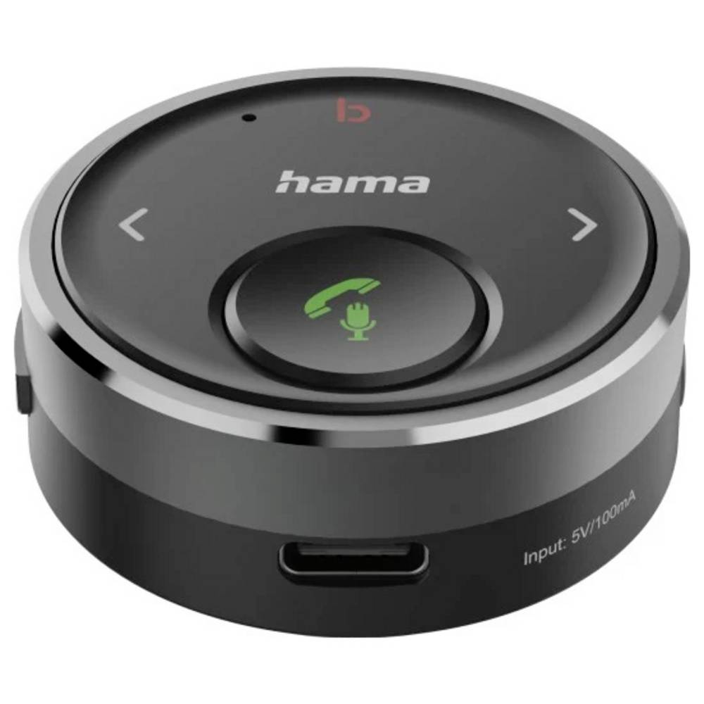 Hama Bluetooth-Receiver für Kfz, 3,5-mm-Stecker, Sprachsteuerung, Freisprechen Bluetooth handsfreekit