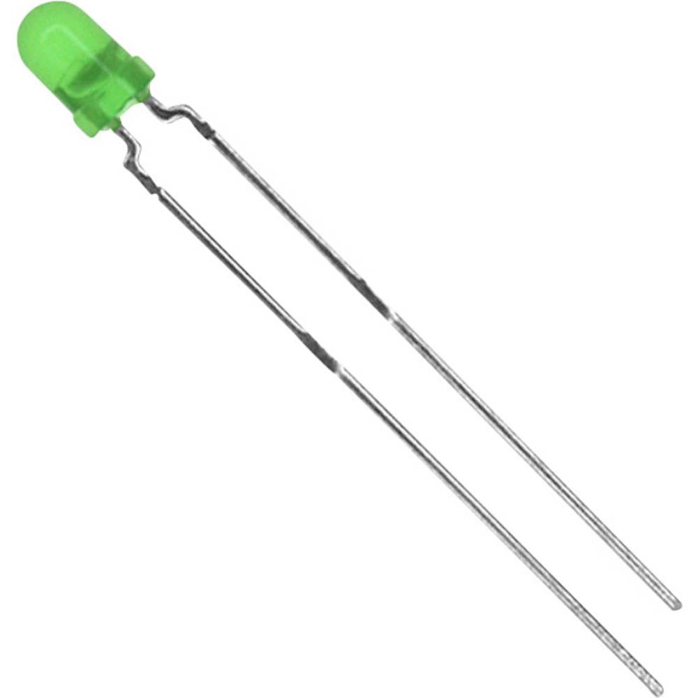 Vishay TLHG4401 Bedrade LED Groen Rond 3 mm 14 mcd 60 ° 30 mA 2.4 V