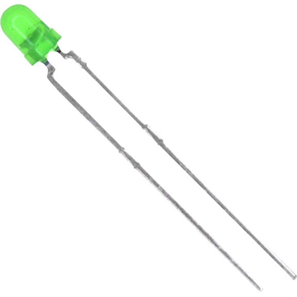 Vishay TLHG4405 Bedrade LED Groen Rond 3 mm 15 mcd 60 ° 30 mA 2.4 V