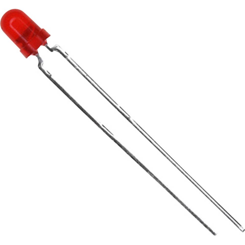 Vishay TLHR4400 Bedrade LED Rood Rond 3 mm 13 mcd 60 ° 30 mA 2 V