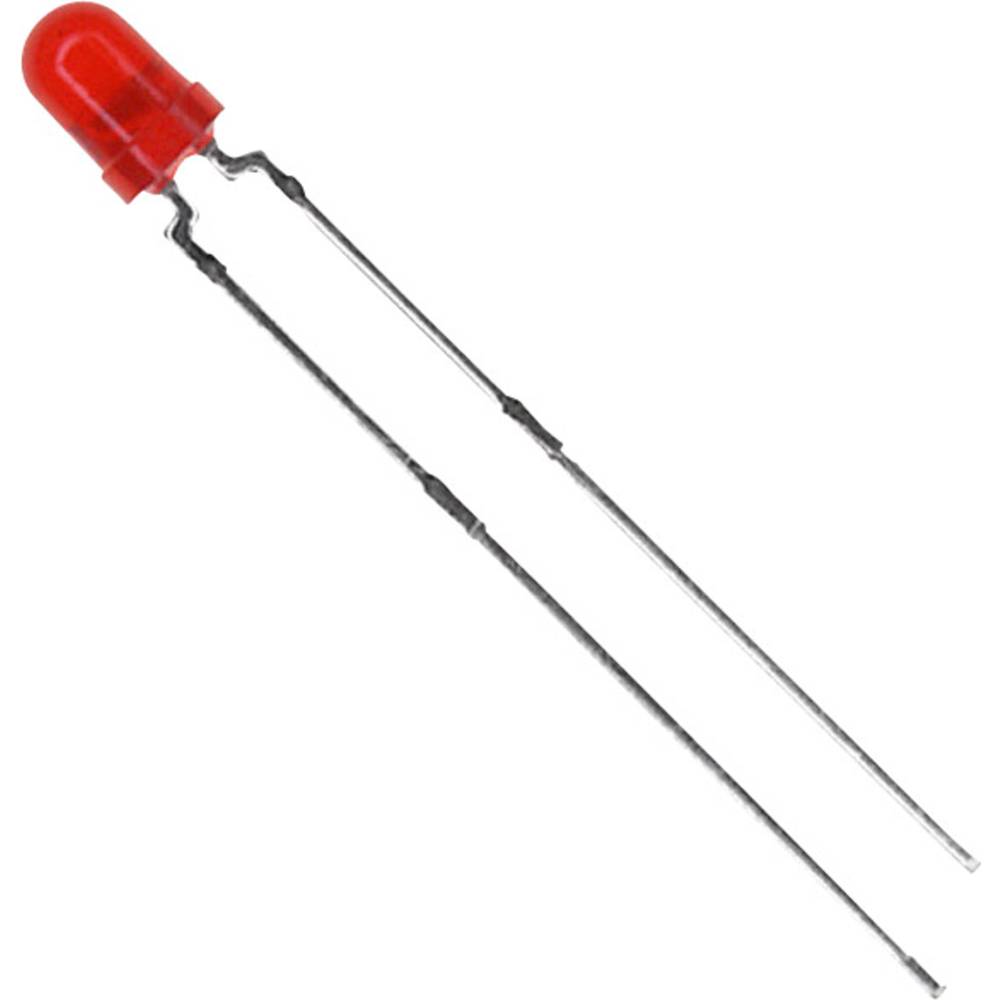 Vishay TLHR4405 Bedrade LED Rood Rond 3 mm 15 mcd 60 ° 30 mA 2 V