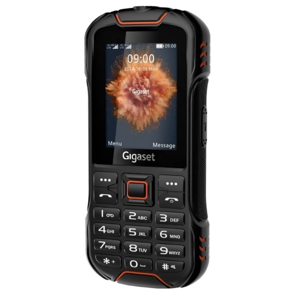Gigaset GLX 8 Dual Sim Black Outdoor telefoon Zwart, Oranje