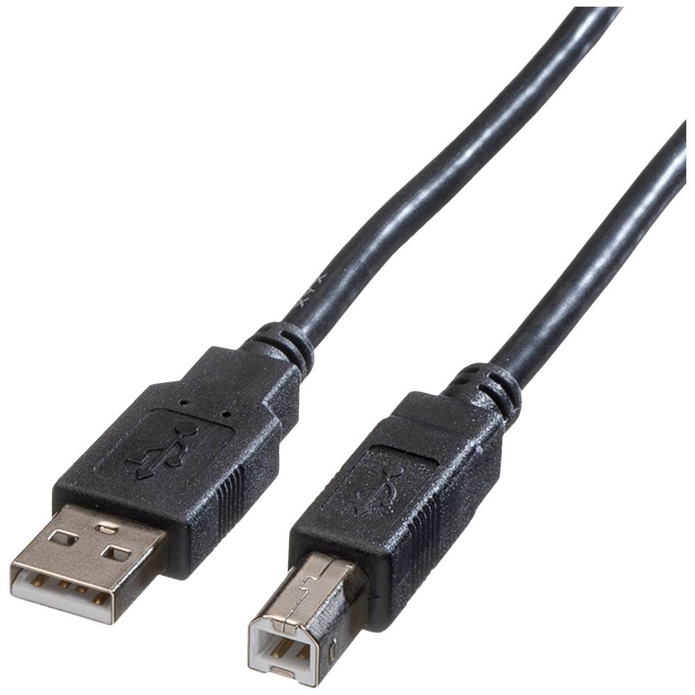 Roline USB 2.0 Kabel, type A-B, zwart, 4,5 m