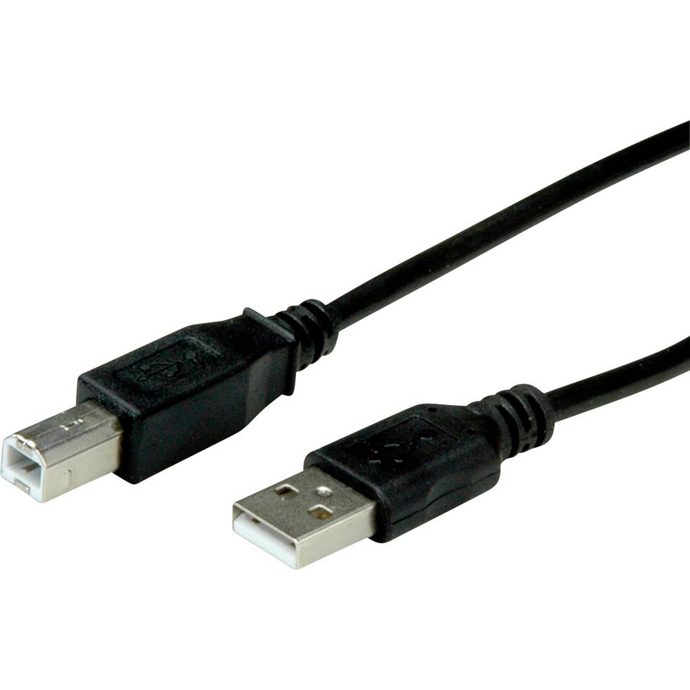 Roline recycled material USB-kabel USB 2.0 0.80 m Zwart 11458808