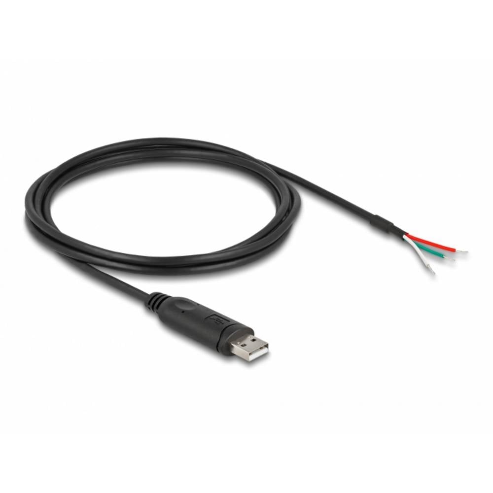 Delock USB-kabel USB 2.0 USB-A stekker, Open kabeleinde 2.00 m Zwart 63509
