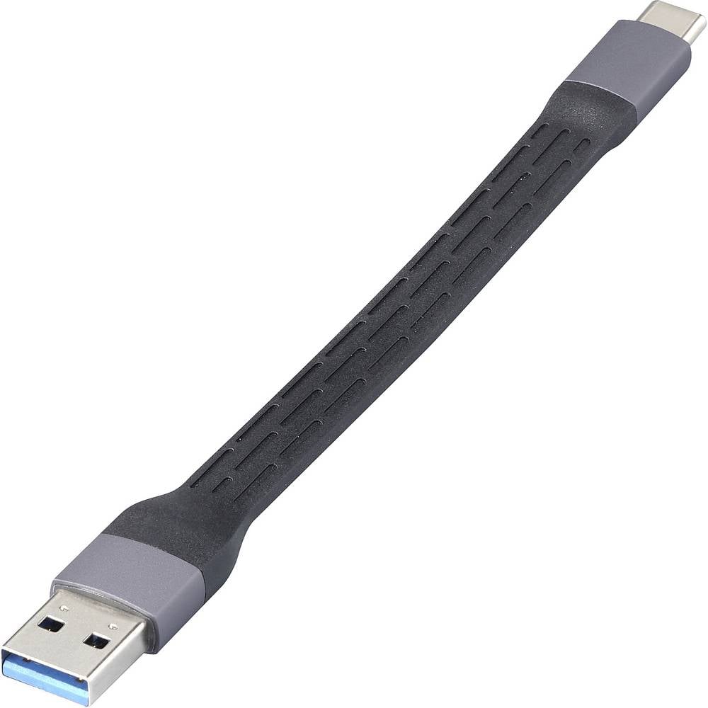 Renkforce USB-kabel USB 2.0 0.15 m Zwart Flexibel RF-6738048