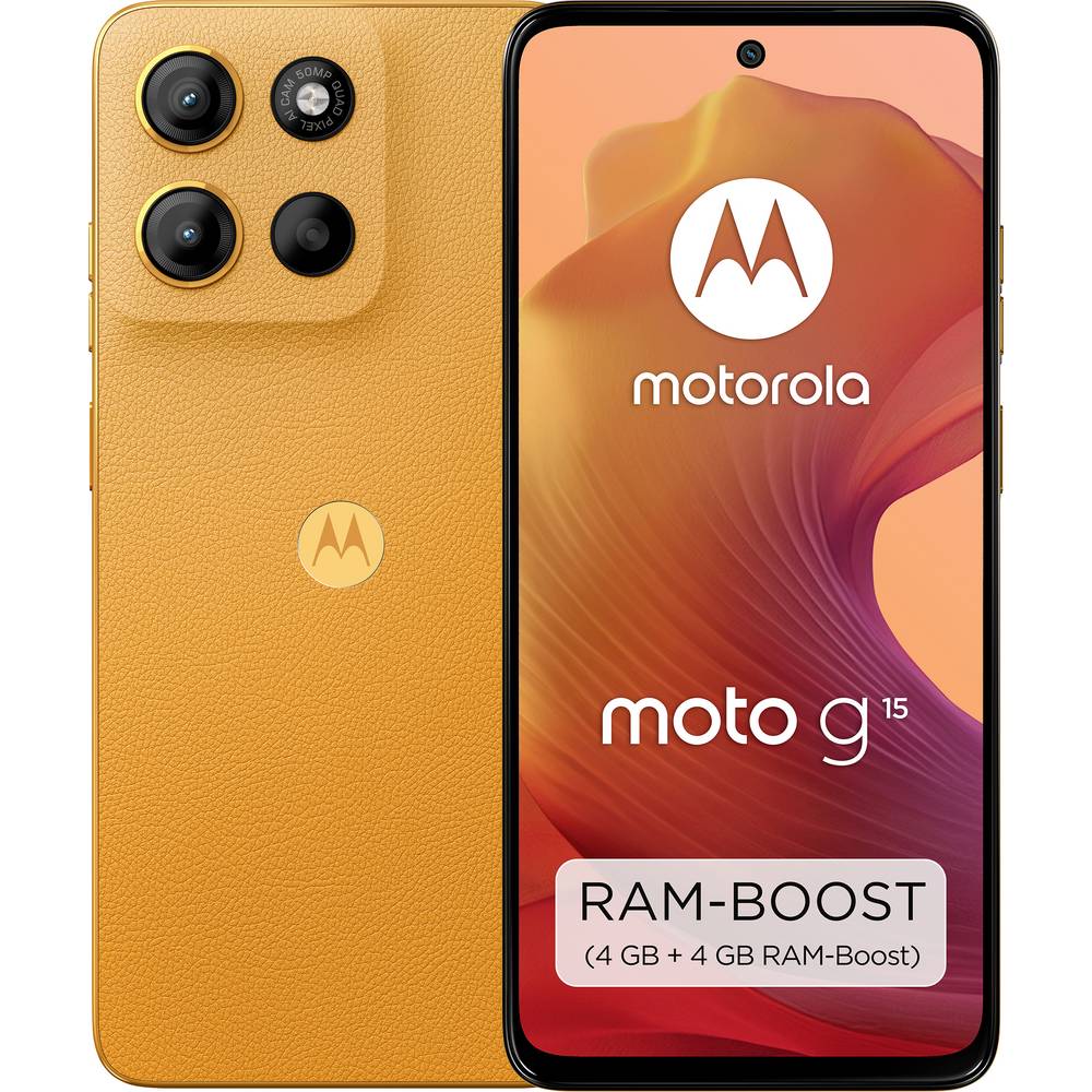 Motorola moto g15 Smartphone 128 GB 17.1 cm (6.72 inch) Energielabel A (A - G) Oranje Android 15 Dual-SIM