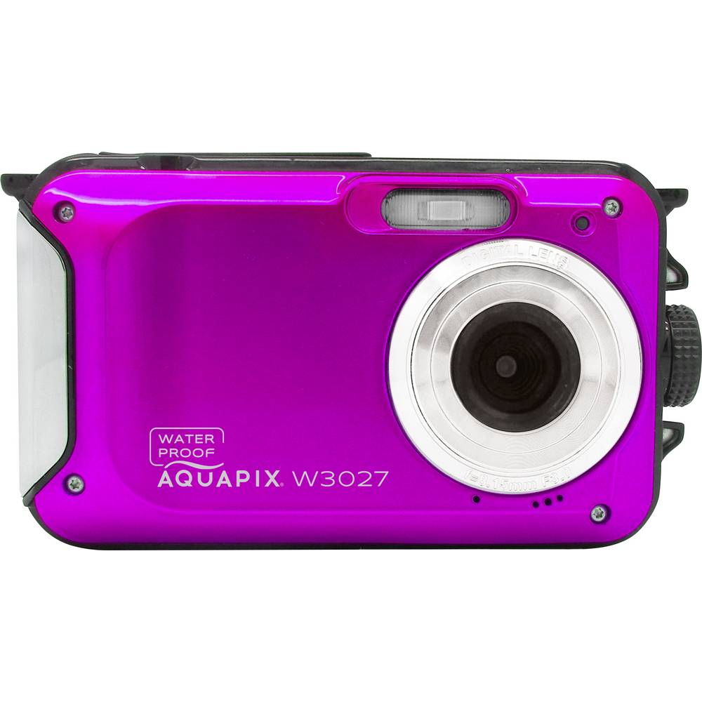 Easypix W3027-P Wave PINK Digitale camera 30 Mpix Roze Incl. tas, Incl. accu Beeldstabilisatie, Waterdicht tot 3 m, Full-HD video-opname, Met ingebouwde