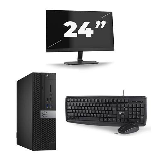 Dell Optiplex 3040 USFF - Intel Core i3-6e Generatie - 8GB RAM - 256GB SSD - Windows 11 + 1x 24 inch Monitor