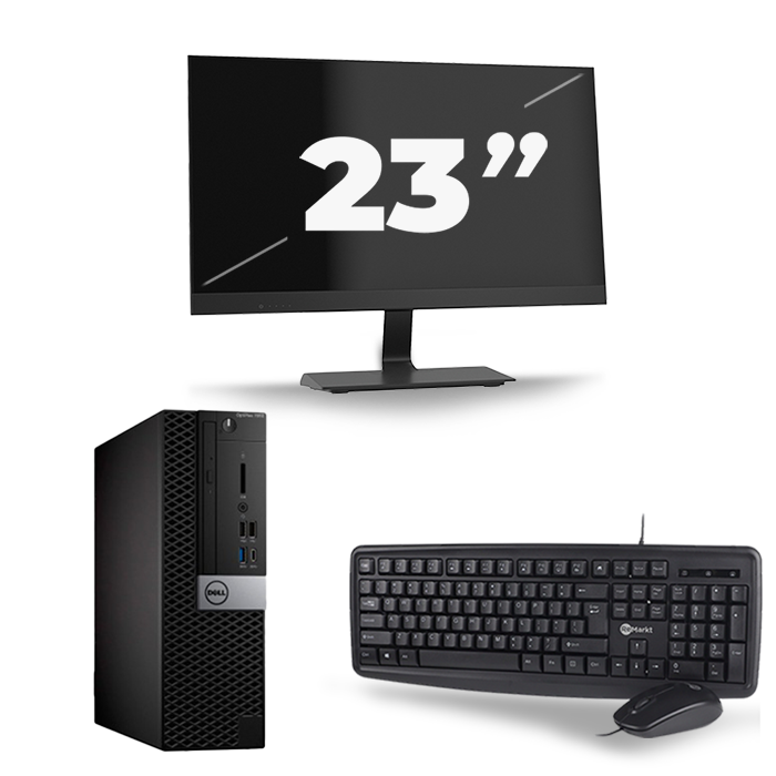 Dell Optiplex 7050 SFF - Intel Core i3-6e Generatie - 8GB RAM - 256GB SSD - Windows 11 + 1x 23 inch Monitor